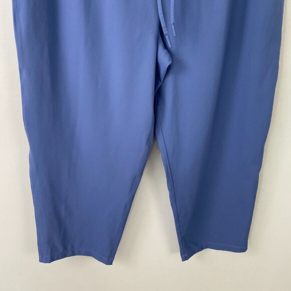 Lululemon Keep Moving Cropped Pants Womens 14 Blue Stretch Hi Rise Pull On Train - Picture 3 of 9